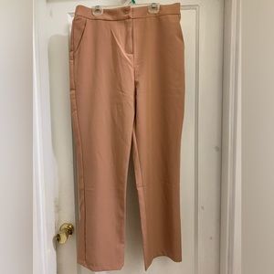 Peach wide leg pants, size Large